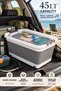 790 Folding Wheeled Storage Box 45 Lt – Foldable Multi-Purpose Storage and Toy Box with Locking Clip Lid - 4