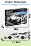 Swedish Ghost Racing Car with 322 Pieces Blocks 2.4Ghz Remote Control - Bluetooth Controlled Via Mobile App Bpa-Free Quality Abs Plastic Technical Building Blocks Toy Set - 5