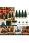 Set of 4 25 cm Snowy Decorative Pine Trees – Mini Christmas Tree, Table and Fireplace Ornament - 2