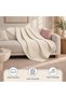 100% Cotton 240X260 cm Premium Waffle Pattern Pique Blanket & Bedspread - 5
