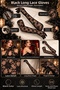 Black Long Lace Gloves Women's Above Elbow Floral Pattern Costume Halloween Halloween - 3