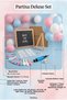 Gender Reveal Gender Party Decoration Deluxe Set Girl or Boy Dark Gray Felt Letter Board with Stand Pump Balloon Chain 7-Piece Transparent Balloon with Stand - 2