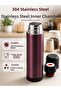 Stainless Steel Travel Thermos One-Key Vacuum Coffee and Tea Thermos -