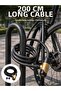 24 mm Thick Steel Cable Motorcycle and Bicycle Lock 200 cm Security Lock with Key -