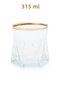 12-Piece Gilded Glass Water and Soft Drink Glass Set – Stylish Drink Glasses with Gold Detailing - 5