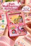 Mechanical Panda Notebook 80 Sheets 160 Pages – 13X9 cm Fun Kawaii Lined Notepad - Pink