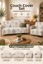 Multi-Purpose Modern Bohemian Velvet Sofa Cover, Sofa Bed Cover Set with Non-Slip Foam 3,3,1,1