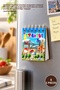 5 Pieces Istanbul Themed Wooden Magnetic Notepad – Wooden Design Magnetic Back 8X6 cm Small Pocket Note Fridge Magnet