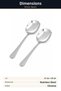 2-Piece Serving Spoon Set 21 cm 25 cm Stainless Steel Pilav Serving Spoon - 5