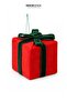 Christmas Ornament Gift Package Velvet Red 12 cm