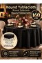 Silvery Black Seamless Round Tablecloth 160cm, Special Production - 2