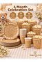 6 Month Celebration Tableware Set for 8 People, 24 Pieces, Plates, Cups, Corn Box - 2
