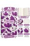 A5 Lined Notebook Hard Cover Patterned Journal Notebook Leaf Pattern