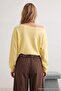 Light Yellow 2-Piece Asymmetrical Collar City Print Oversize/Wide Cut Knitted Sweatshirt Twoaw27Sw00123 - 3