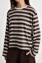 Ecru-Brown Striped Regular Fit Cotton Knitted T-Shirt Twoaw27Ts00135 - 3