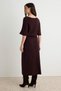Brown Belt Detailed Midi Knitwear Short Sleeve Dress Twoaw27El00003 - 4
