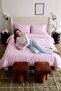 Double Floral and Line Patterned Elasticized Sheet Duvet Cover Set 200X220Cm Tphaw27Ckn00017 - 4