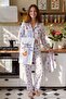 Çok Renkli %100 Pamuklu Biyeli Eğlence Desenli Örme Pijama Takımı THMAW27PT00100 - 2