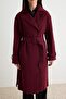 Bordo Oversize Kemerli  Kaban TWOAW22KB0015 - 3