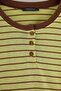 Yeşil Düğme Detaylı Çizgili Oversize Geniş Kalıp Uzun Kollu Örme T-Shirt TWOAW27TS00099 - 6