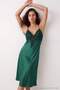 Emerald Green Lace Detailed Satin Woven Nightgown Thmaw27Gc00006 - 2