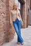 Mavi Orta Esnek Arka Cep Detaylı Normal Bel Flare Jeans TWOAW27JE00255 - 2