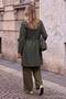 Wardrobe Essentials Haki Dik Yaka Çantalı Oversize Trençkot TWOAW27TR00037 - 4