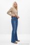 Blue Low Waist Flare Jeans with Slight Stretch Waist Detail Twoaw27Je00256 - 3