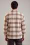 Beige Plaid Winter Wool Regular Men's Shirt Tmnaw27Go00015 - 5