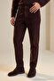 Kahverengi Kadife 100% Pamuk Straight Fit Boru Paça Normal Bel Kışlık Pantolon TMNAW27PL00014 - 3