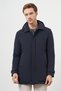 Men's Navy Blue Polyamide Snap Hooded Jacket - 3
