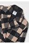 Black-Beige Girl's Coat 7431 - 4