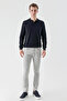 Men's Gray Seasonal Cotton 5 Pocket Slim Fit Jean Pants - 6