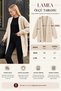 Women's Long Oversize Thick Knit - Soft Casual Knitwear Cardigan - with Pockets - Ecru - 2