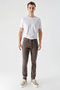 Men's BROWN Seasonal Cotton 5 Pocket Slim Fit Jean Pants - 6
