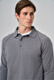 Men's Gray Trend Core Spun Polo Neck Dynamic Fit Comfortable Fit Knitwear - 3