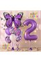 Purple Butterfly Concept 2 Year Old Balloon Set Butterfly Butterfly Purple Number Balloon Party Birthday Balloon Set