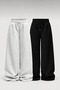 2 Pcs Tracksuit Set Jogger Elastic Hem Sweatpants