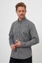 Men's Gray Trend Lumberjack Plaid Buttoned Collar Regular Fit Shirt - 2