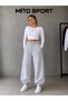 Women's Black High Waisted Jogger Sweatpants Gray Black - 4