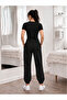 Blackgrey Women's Sweatpants with Elastic Waist and Cuffs - 3