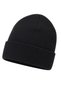 Unisex Black Folded Soft Plain Beanie