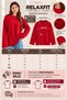 Women's Red Relax Fit Comfortable Cut 100% Cotton Long Sleeve Crew Neck Basic T-Shirt - 8
