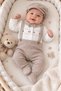Newborn Baby Boy 5-Piece Hospital Discharge Bodysuit Set with Trolley and Slippers