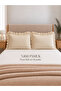 Coton 2 Pieces 100% Cotton Beige Ruffled Pillowcases - 2
