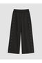 Black Star Detailed Wide Leg Girls' Sweatpants - 3