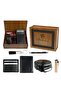 West Polo Genuine Leather Men's Wallet & Card Holder Belt Set