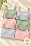 Women's Tank Tops, Pack of 6, with String Straps, 100% Cotton, Ribbed, Flexible