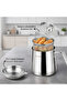 Frying Pot 2 Liters |   Stainless Steel French Fry & Vegetable Boiling Set with Strainer Attachment, 4-Piece Set - 4