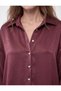 Regular Fit Off-Shoulder Long-Sleeve Satin Shirt - 5